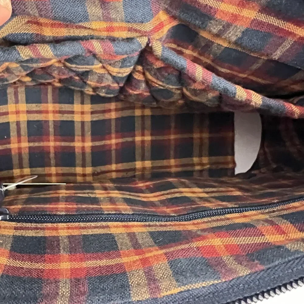 Mona B Handbags "Old Glory" Quilted Plaid Flag Patchwork Shoulder Bag NEW - Picture 7 of 8